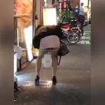【閲覧注意】深夜の歌舞伎町で泥酔したキャバ嬢が路上で立ちションする動画がSNSで拡散されるｗｗｗ