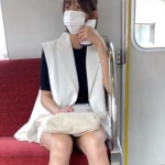 【盗撮動画】電車で長時間対面パンチラ！バレても許してくれそうなふわかわ素朴女子のデルタ