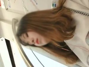 【盗撮動画】ガチ注意！空港に向かう連絡電車さん、パンチラとお察しに対するセキュリティはガバガバだった…